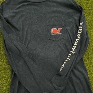 Vineyard Vines Charcoal Long Sleeve Tee